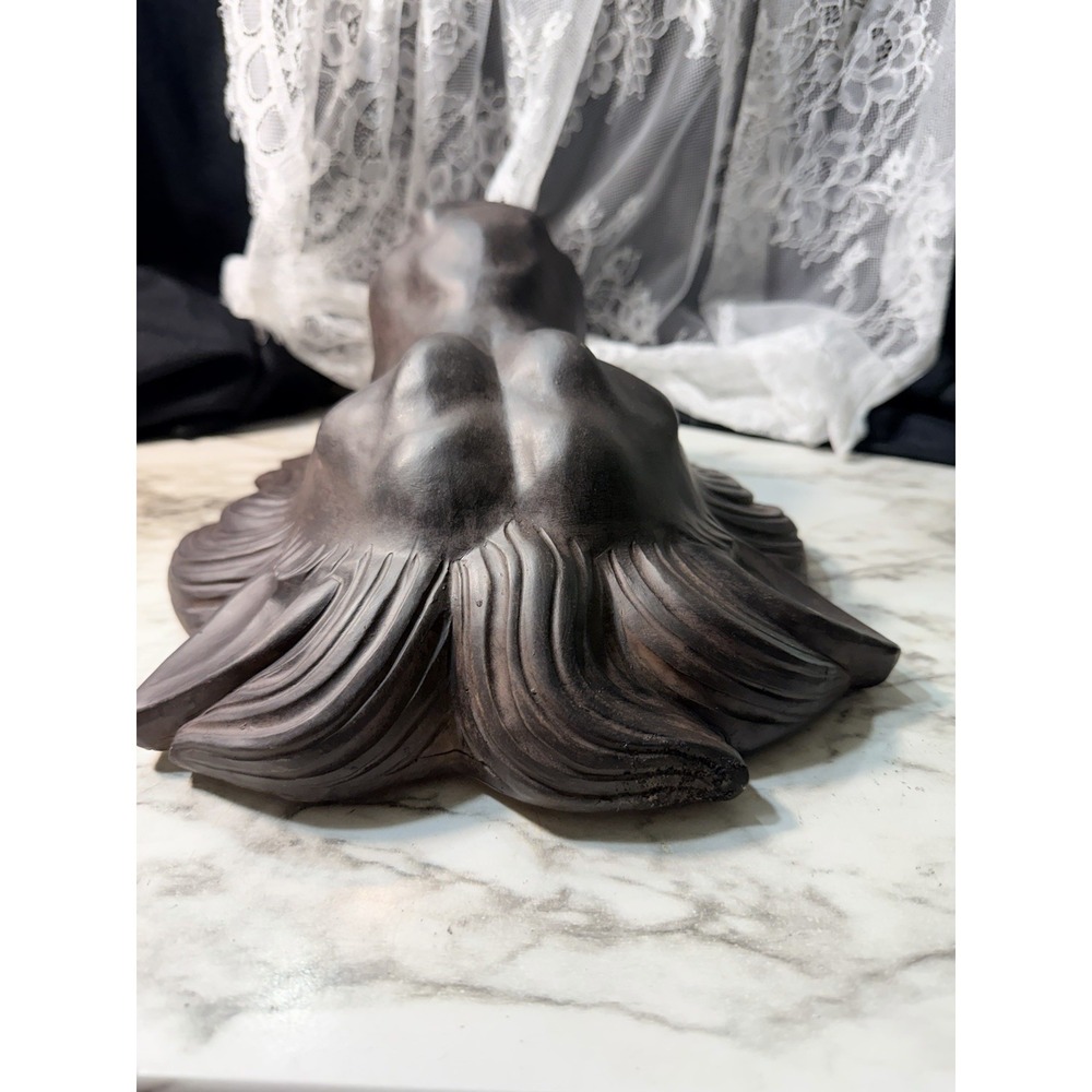 13" Lion Head 3D Wall Mounted Faux Door Knocker Towel Holder Cast Resin (2974) - Picture 7 of 9